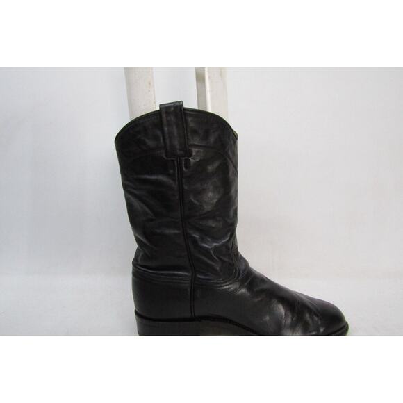 Evenin Star Mens Size 8.5 D Black Leather Cowboy Western Roper Boots main image 4